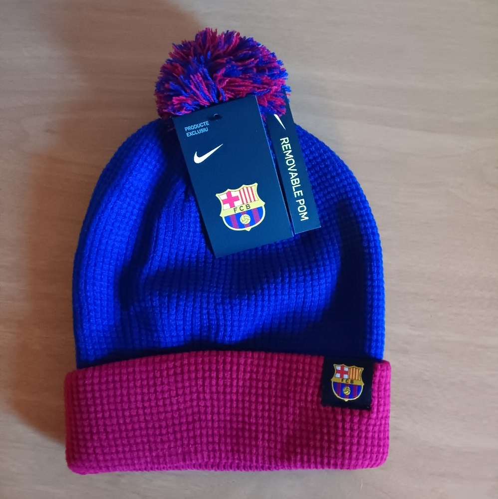 Nike FC Barcelona Pom Beanie Hat